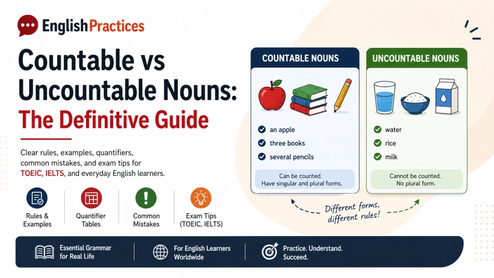 Countable vs Uncountable Nouns: The Definitive Guide in 2026
